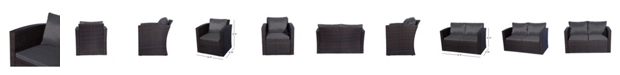 Westin Furniture 4-Piece Conversation Sofa Set with Plush Cushions